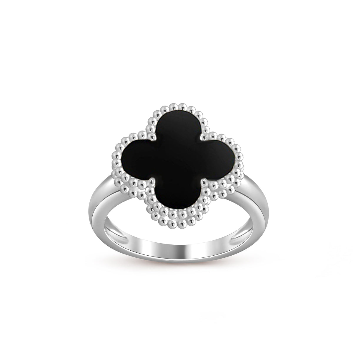 [Elara]LUCKY CLOVER VINTAGE WEISSGOLD-RINGKOLLEKTION