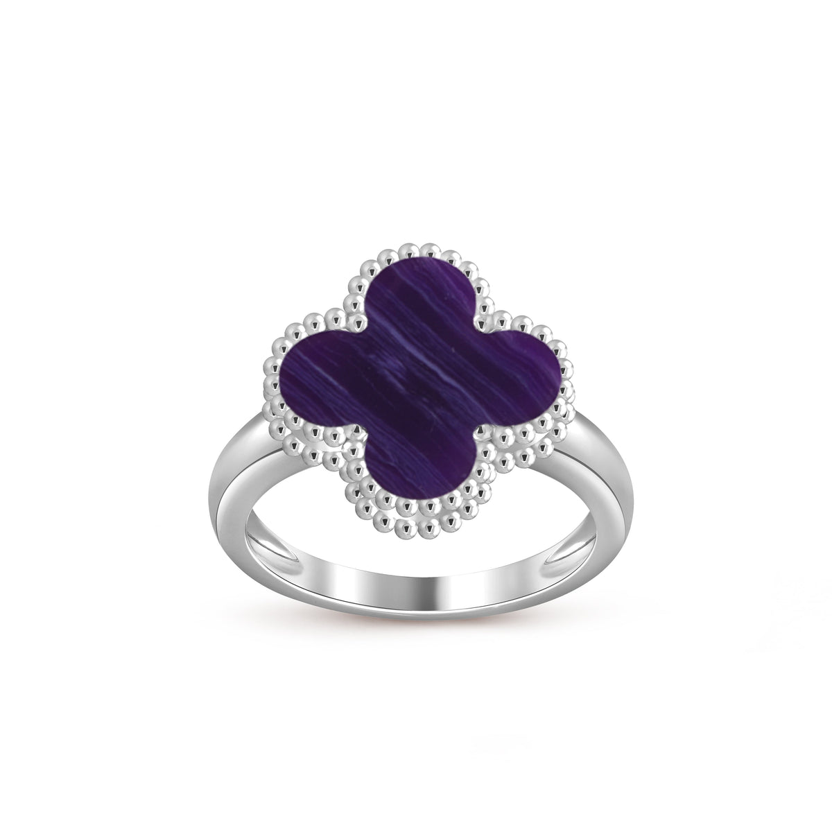 [Elara]LUCKY CLOVER VINTAGE WEISSGOLD-RINGKOLLEKTION