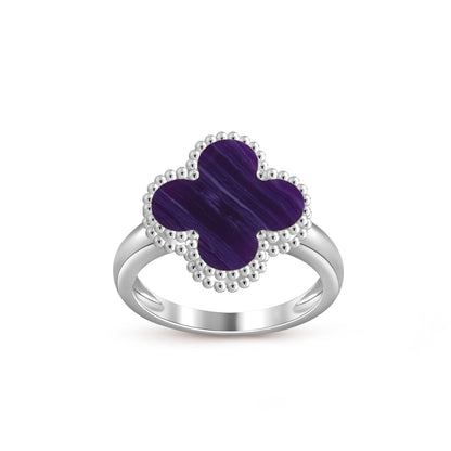[Elara]LUCKY CLOVER VINTAGE WEISSGOLD-RINGKOLLEKTION
