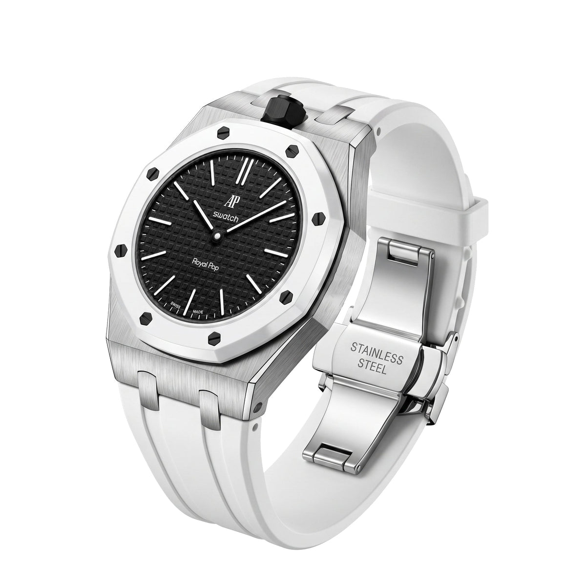 [Elara]Royal Oak Pop Exclusive Steel Case & Silicone Strap With Cradle