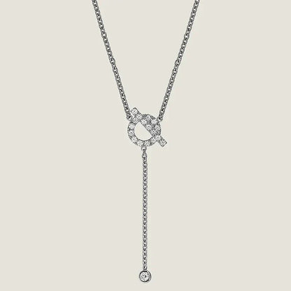 [Elara]FINESSE SILBERNE DIAMANTENHALSKETTE