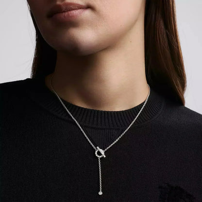 [Elara]FINESSE SILBERNE DIAMANTENHALSKETTE