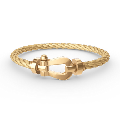 [Elara]GROSSES HUFEISEN ARMBAND - GOLD