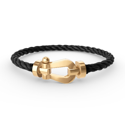 [Elara]GROSSES HUFEISEN ARMBAND - GOLD