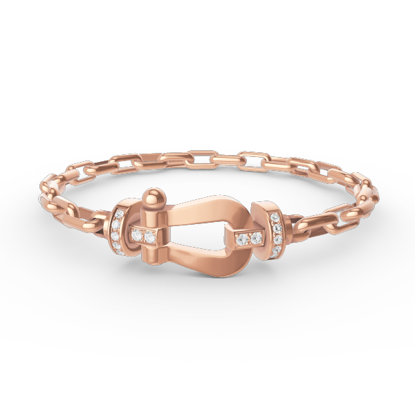 [Elara]FORCE LARGE HORSESHOE CLASP METAL BRACELET