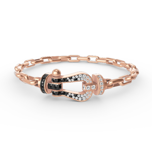 [Elara]FORCE LARGE HORSESHOE CLASP METAL BRACELET