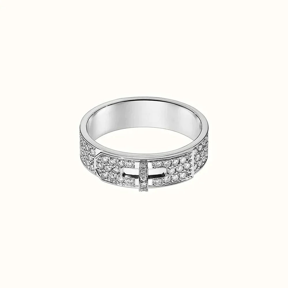 [Elara]KELLY SILVER DIAMOND RING