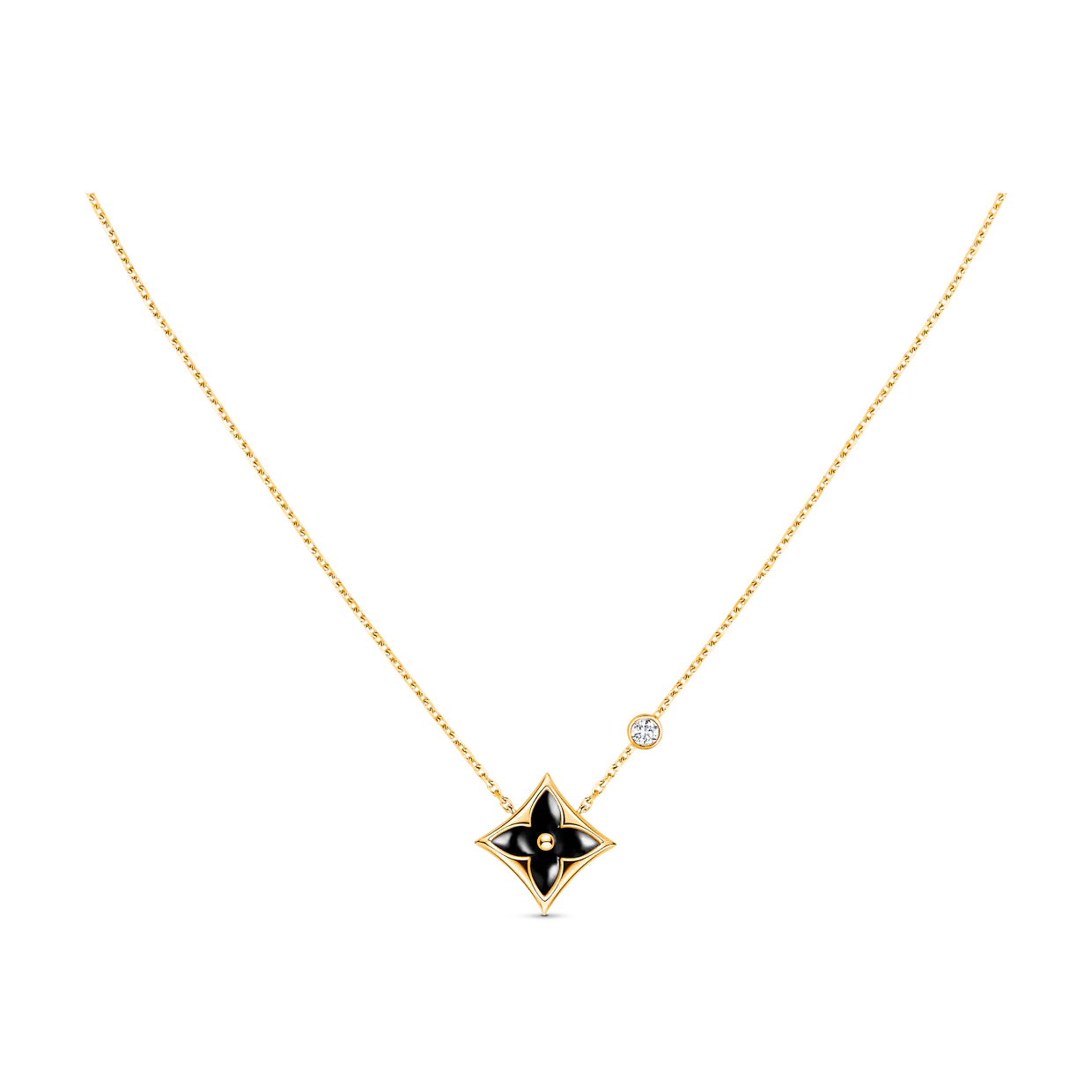 [Elara]STAR BLACK MOP NECKLACE