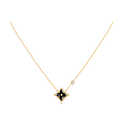 [Elara]STAR BLACK MOP NECKLACE