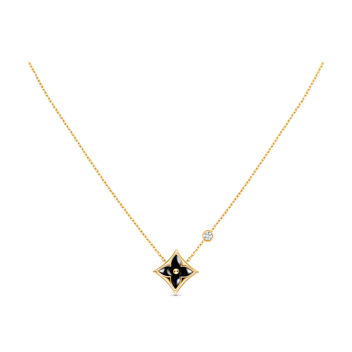 [Elara]STAR BLACK MOP NECKLACE