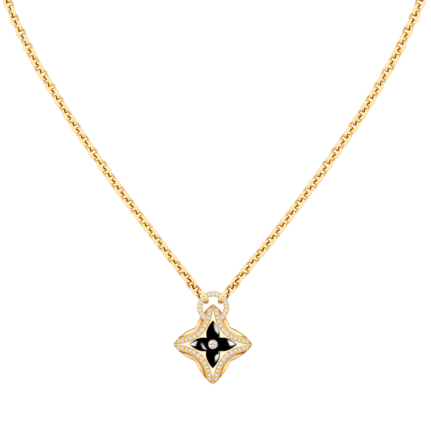 [Elara]STAR PEDANT ROSE GOLD DIAMOND NECKLACE