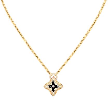 [Elara]STAR PEDANT ROSE GOLD DIAMOND NECKLACE