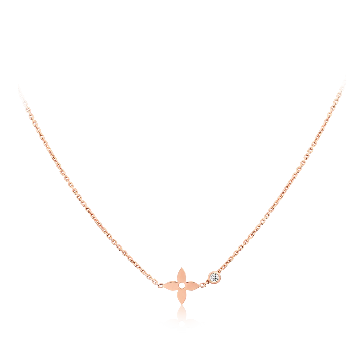 [Elara]BLOSSOM PENDANT ROSE GOLD AND DIAMOND