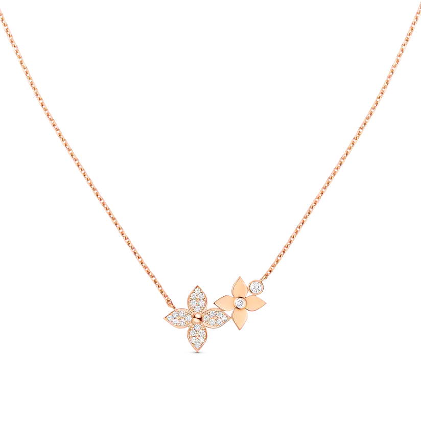 [Elara]STAR BLOSSOM HALSKETTE ROSÉGOLD DIAMANTEN
