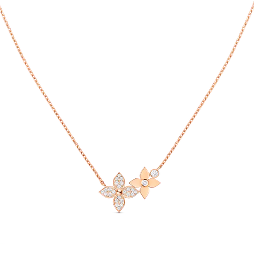 [Elara]STAR BLOSSOM HALSKETTE ROSÉGOLD DIAMANTEN