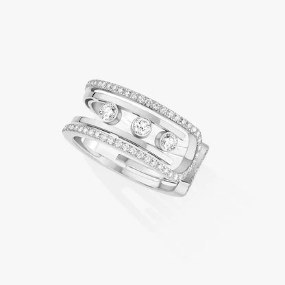 [Elara]OPEN MOVE 10-DIAMOND PAVÉ RING