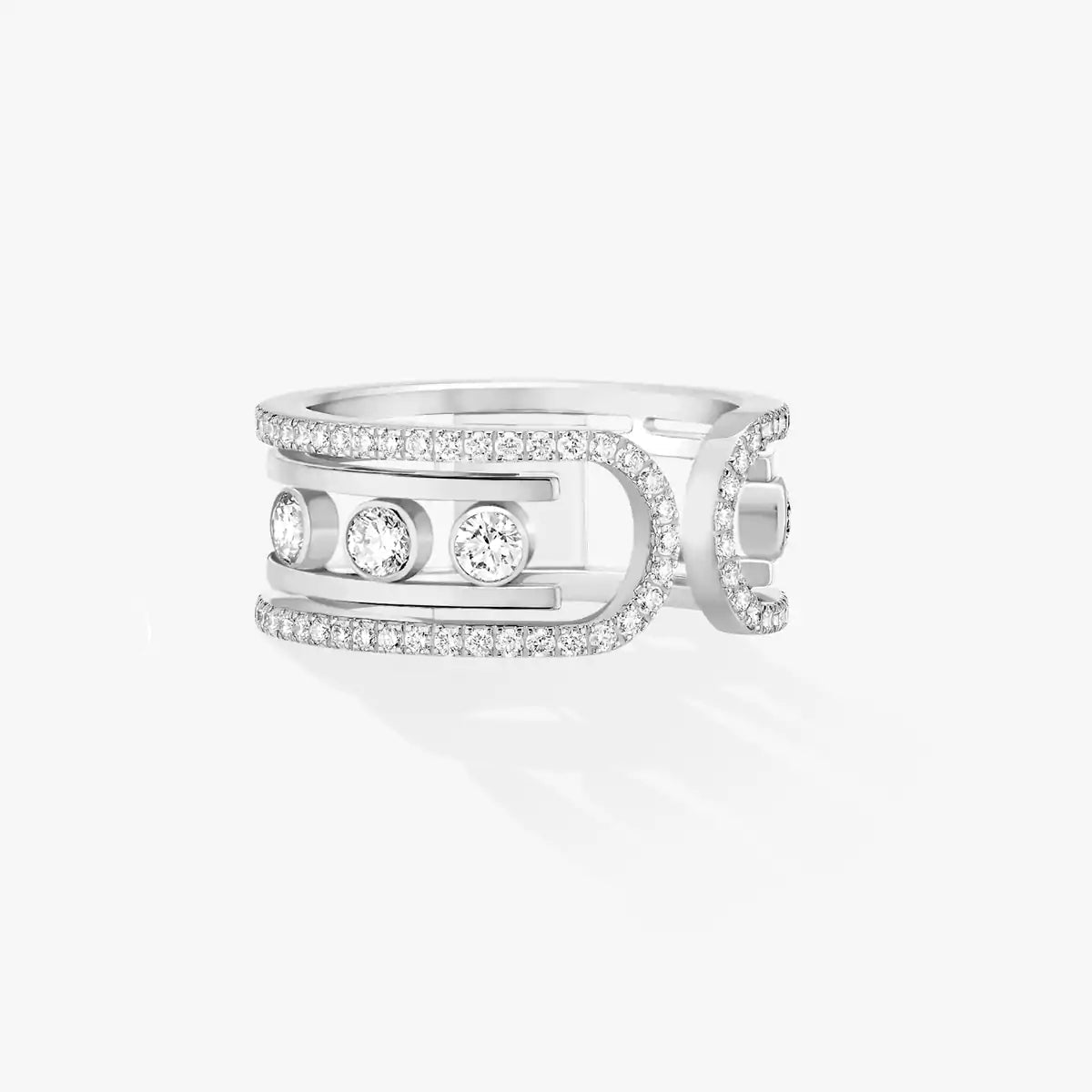[Elara]OPEN MOVE 10-DIAMOND PAVÉ RING