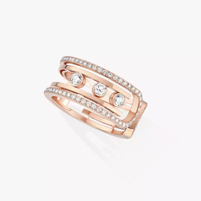 [Elara]OPEN MOVE 10-DIAMOND PAVÉ RING
