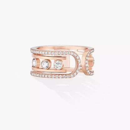 [Elara]OPEN MOVE 10-DIAMOND PAVÉ RING