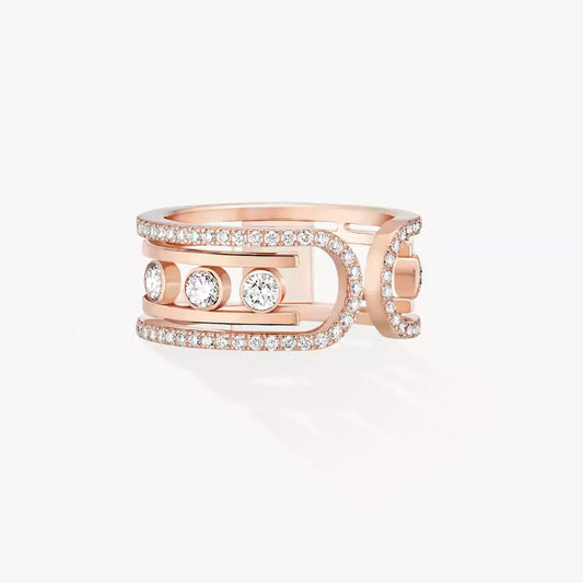 [Elara]OPEN MOVE 10-DIAMOND PAVÉ RING