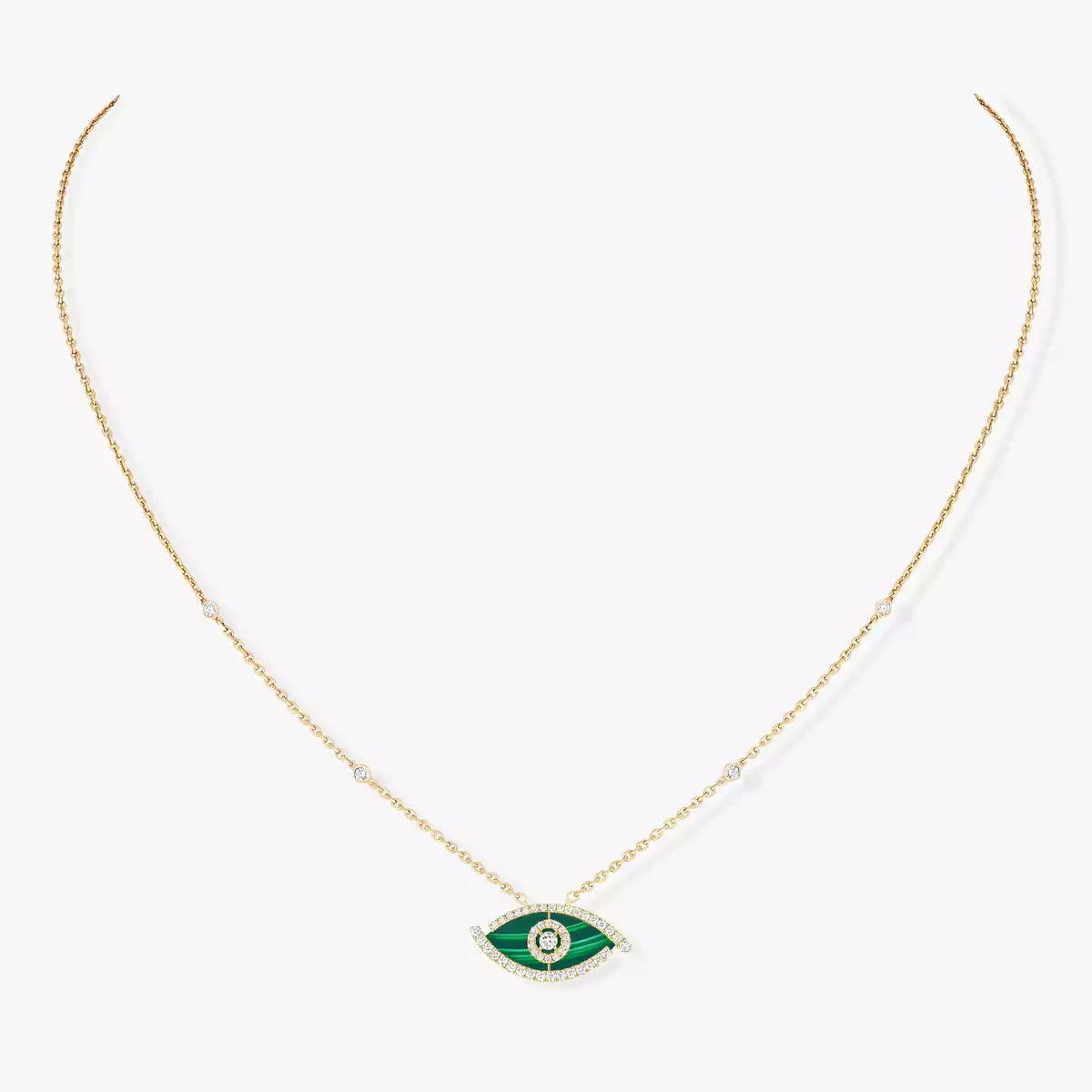 [Elara]LUCKY EYE DIAMOND NECKLACE