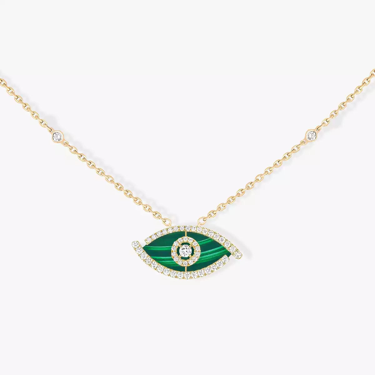 [Elara]LUCKY EYE DIAMOND NECKLACE