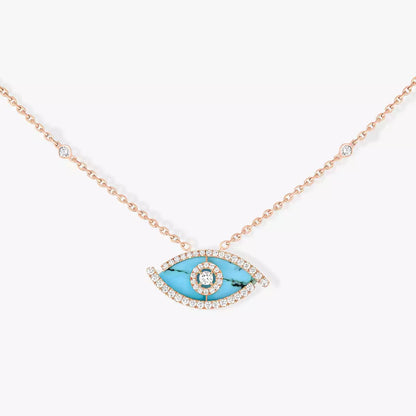 [Elara]LUCKY EYE DIAMOND NECKLACE