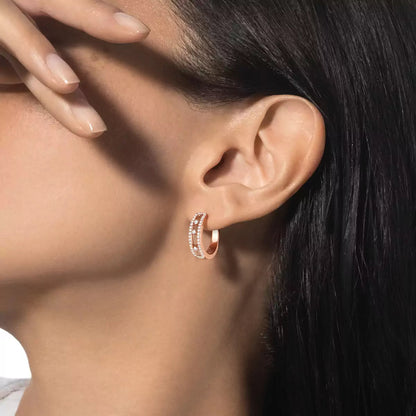 [Elara]MOVE PAVÉ DIAMOND HOOP EARRINGS