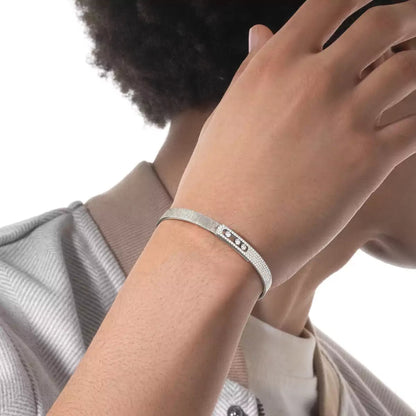 [Elara]MOVE NOA CISELÉ HALB-PAVÉ DIAMANT-ARMBAND