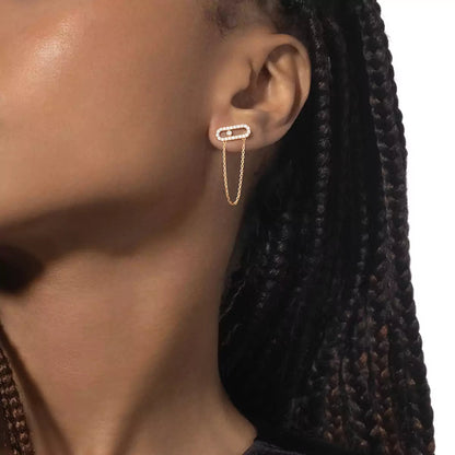 [Elara]MOVE UNO ALL DIAMOND STUD EARRINGS