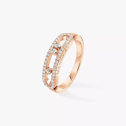 [Elara]BABY MOVE PAVÉ DIAMOND RING