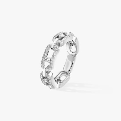 [Elara]MOVE LINK PAVÉ ダイヤモンド リング