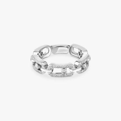 [Elara]MOVE LINK PAVÉ ダイヤモンド リング