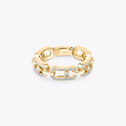 [Elara]MOVE LINK PAVÉ ダイヤモンド リング
