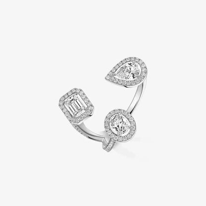 [Elara]MY TWIN TRILOGY OPEN PAVÉ RING