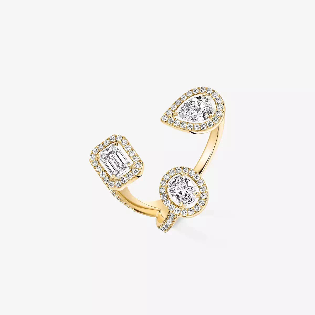 [Elara]MY TWIN TRILOGY OPEN PAVÉ RING
