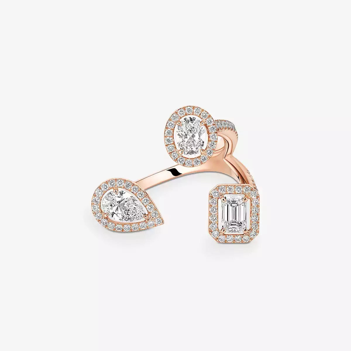 [Elara]MY TWIN TRILOGY OPEN PAVÉ RING