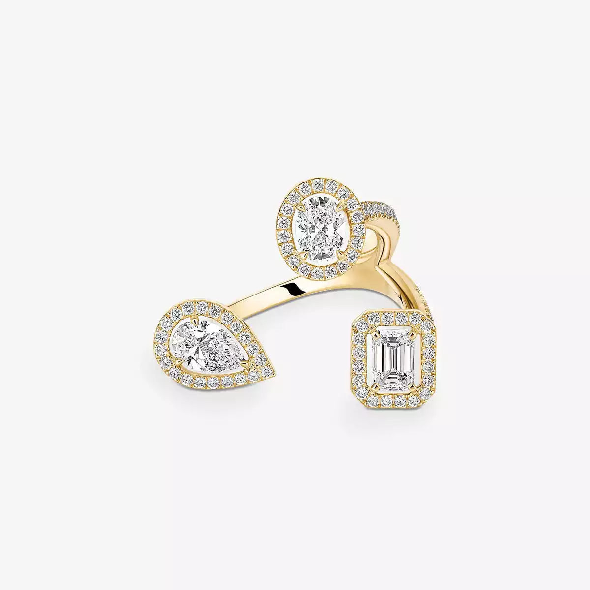 [Elara]MY TWIN TRILOGY OPEN PAVÉ RING