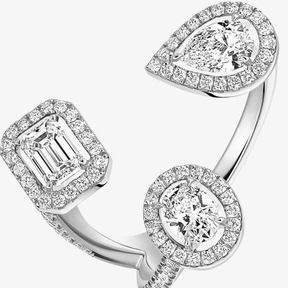 [Elara]MY TWIN TRILOGY OPEN PAVÉ RING