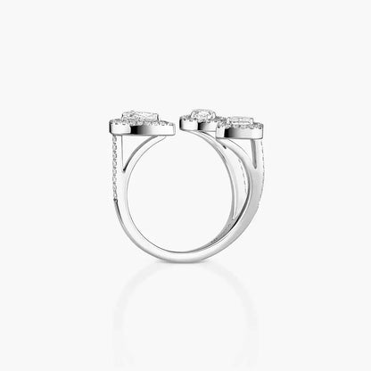 [Elara]MY TWIN TRILOGY OPEN PAVÉ RING