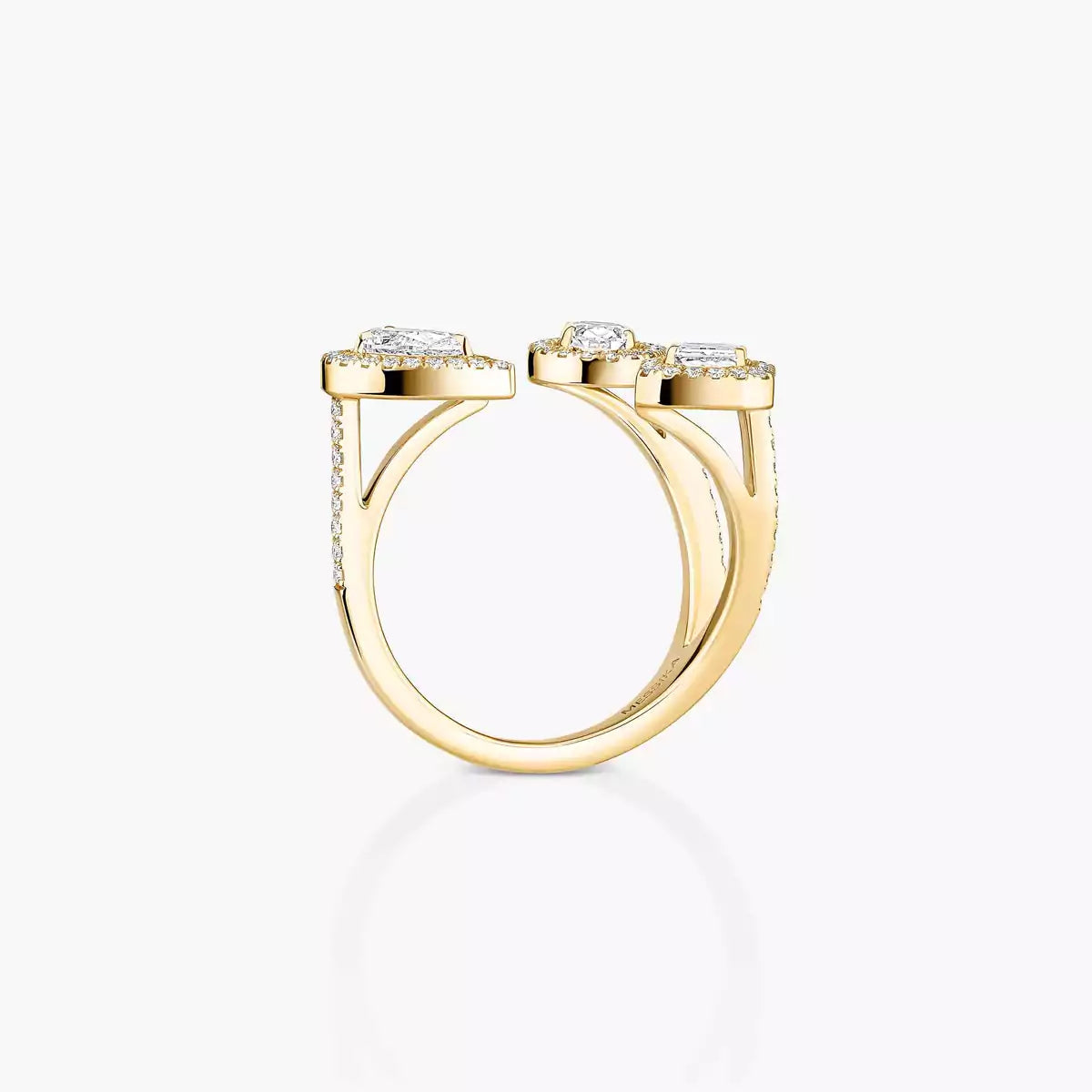 [Elara]MY TWIN TRILOGY OPEN PAVÉ RING