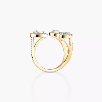 [Elara]MY TWIN TRILOGY OPEN PAVÉ RING