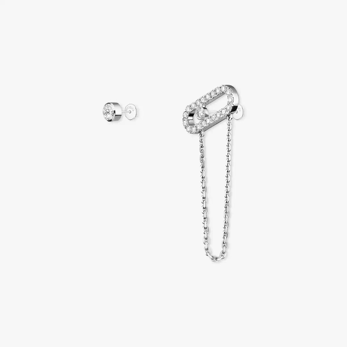 [Elara]MOVE UNO ALL DIAMOND STUD EARRINGS