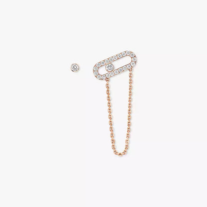 [Elara]MOVE UNO ALL DIAMOND STUD EARRINGS