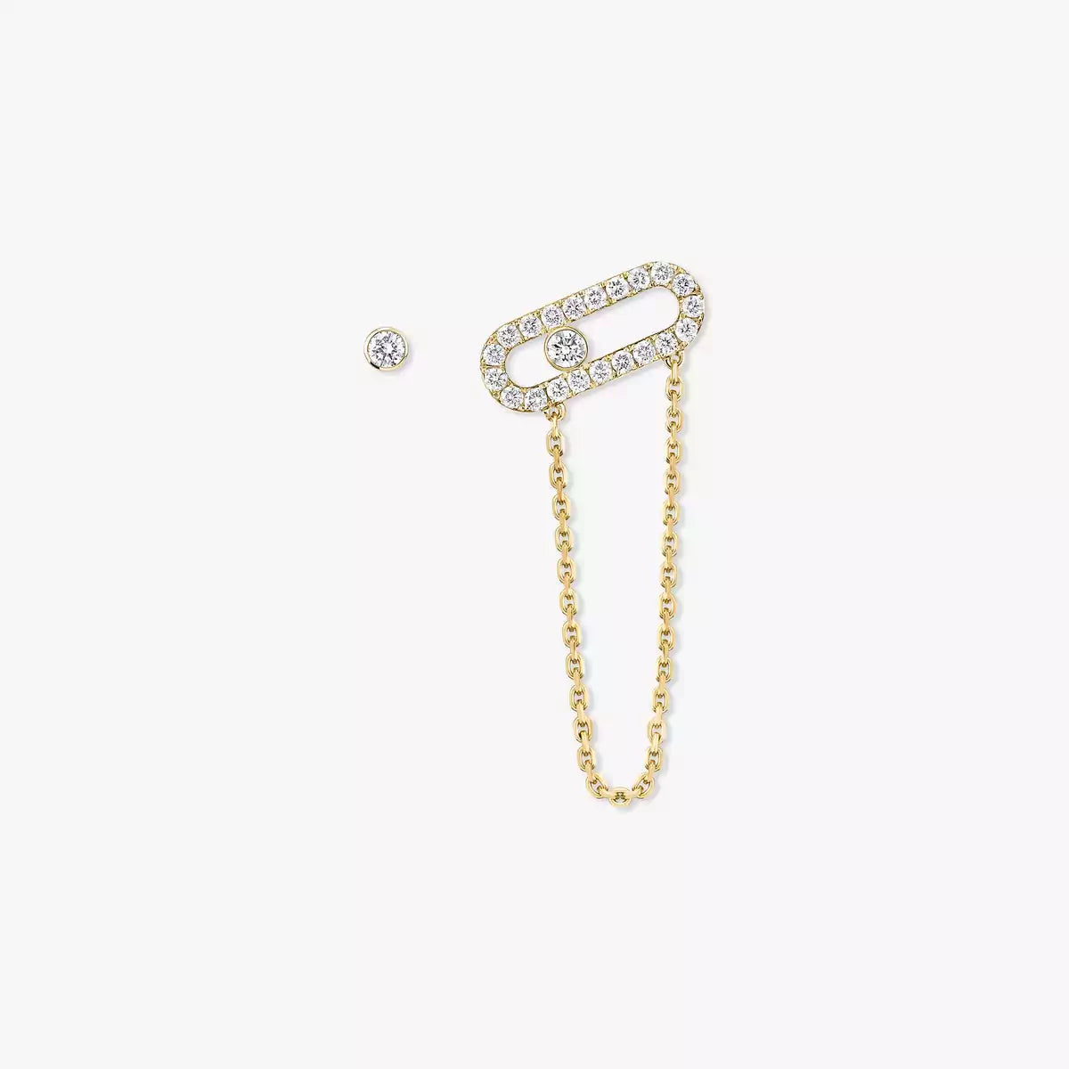 [Elara]MOVE UNO ALL DIAMOND STUD EARRINGS