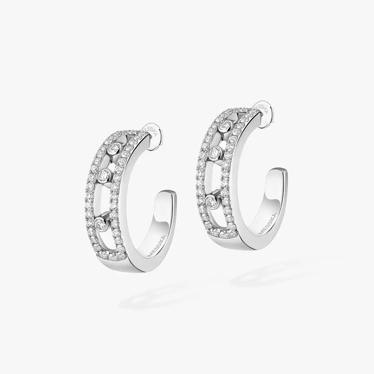 [Elara]MOVE PAVÉ DIAMOND HOOP EARRINGS