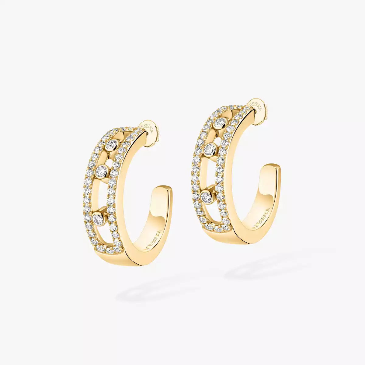 [Elara]MOVE PAVÉ DIAMOND HOOP EARRINGS