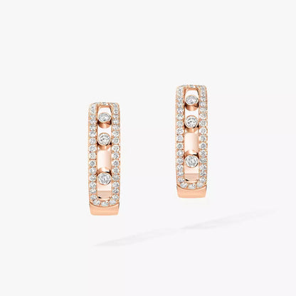 [Elara]MOVE PAVÉ DIAMOND HOOP EARRINGS