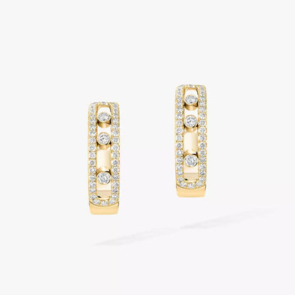 [Elara]MOVE PAVÉ DIAMOND HOOP EARRINGS