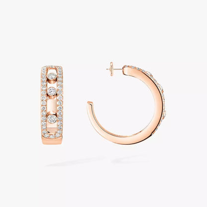 [Elara]MOVE PAVÉ DIAMOND HOOP EARRINGS